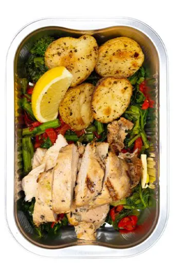 Roast chicken with potatoes